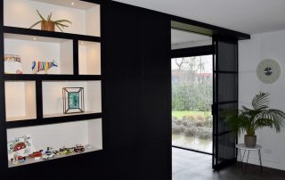 kastenwand Varsseveld scheidingswand glas zwart staal